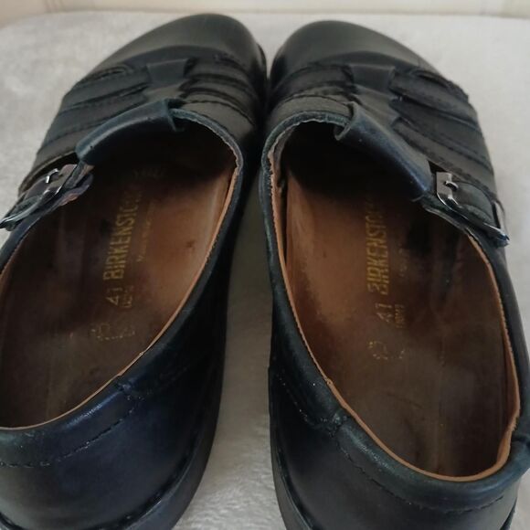 Birkenstock Madeira Black Leather fisherman Closed Toe Buckle Sandal EU 41 Y2K - Picture 6 of 8